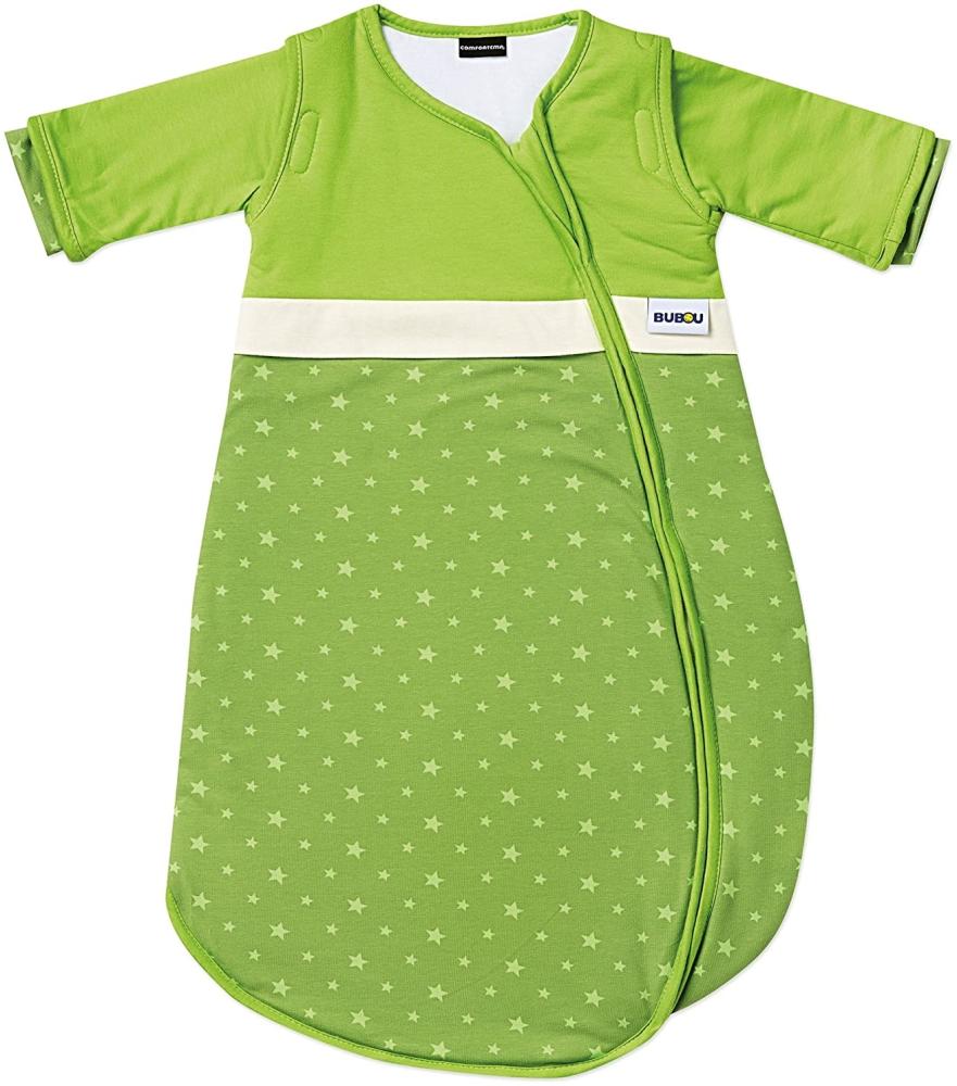 Gesslein Bubou Design 148: Temperaturregulierender Ganzjahreschlafsack/Schlafsack für Babys/Kinder, Größe 90, grün mit Sternchen Bild 1