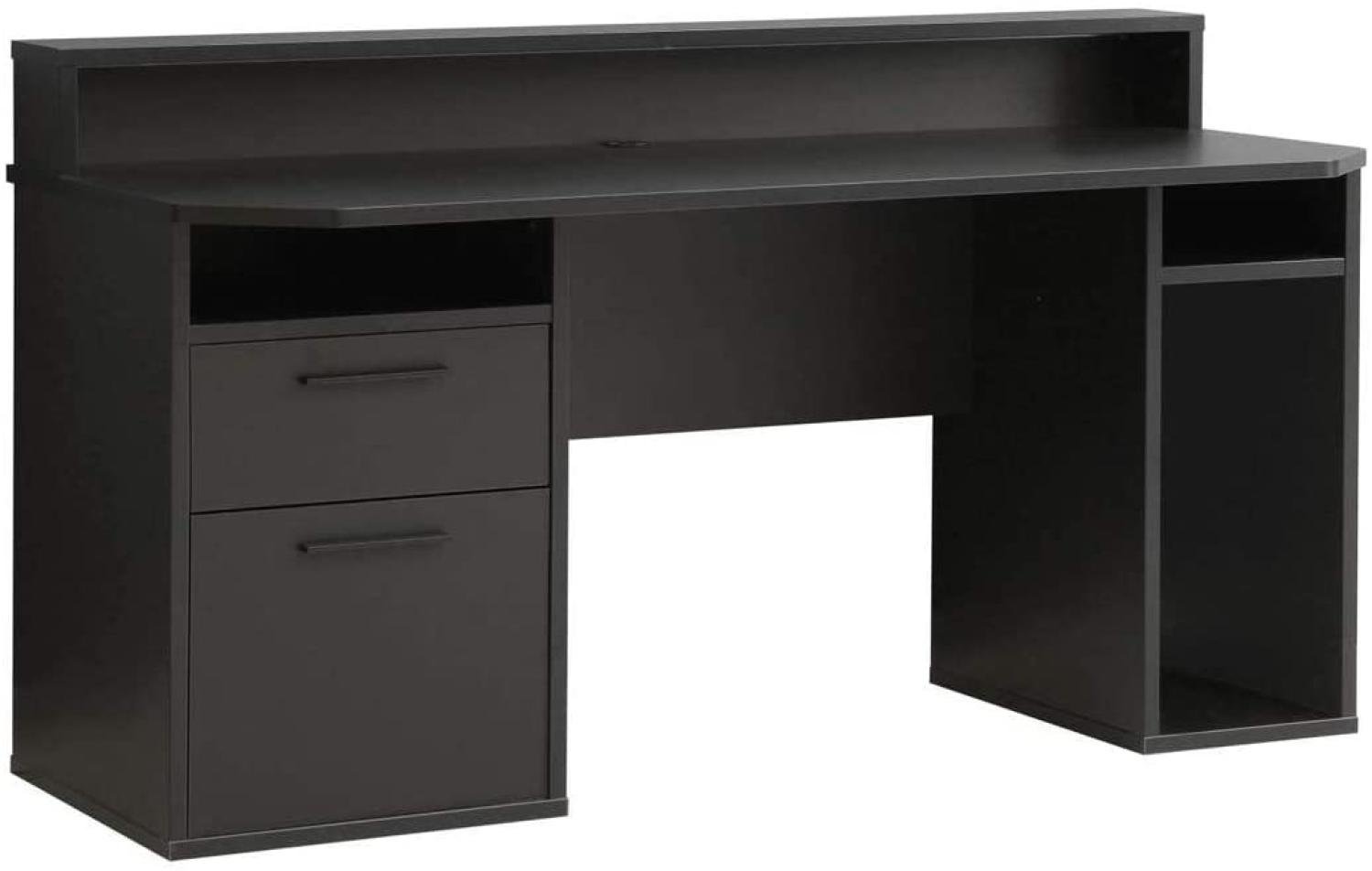 Schreibtisch 'Tezaur', schwarz, 91 x 72 x 160 cm Bild 1
