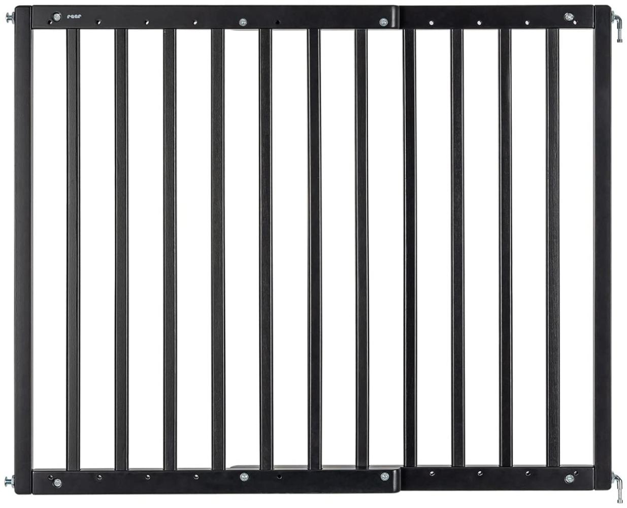 Türgitter und Treppenschutzgitter zum Schrauben, Baukasten zum Zusammenbauen, ausziehbar 63-103,5 cm, schwarz Bild 1