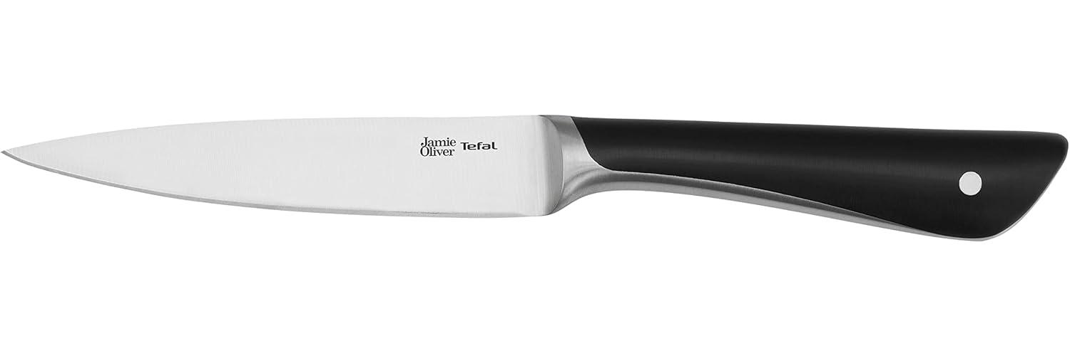 Jamie Oliver by Tefal K26709 Universalmesser 12 cm | hohe Schneideleistung | unverwechselbares Design | widerstandsfähige und langlebige Klingen | Edelstahl/Schwarz Bild 1