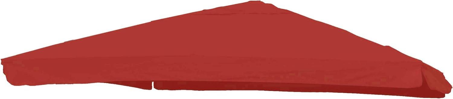 Ersatz-Bezug für Luxus-Ampelschirm HWC-A96 mit Flap, Sonnenschirmbezug, 3x4m (Ø5m) Polyester 4kg ~ rot Bild 1