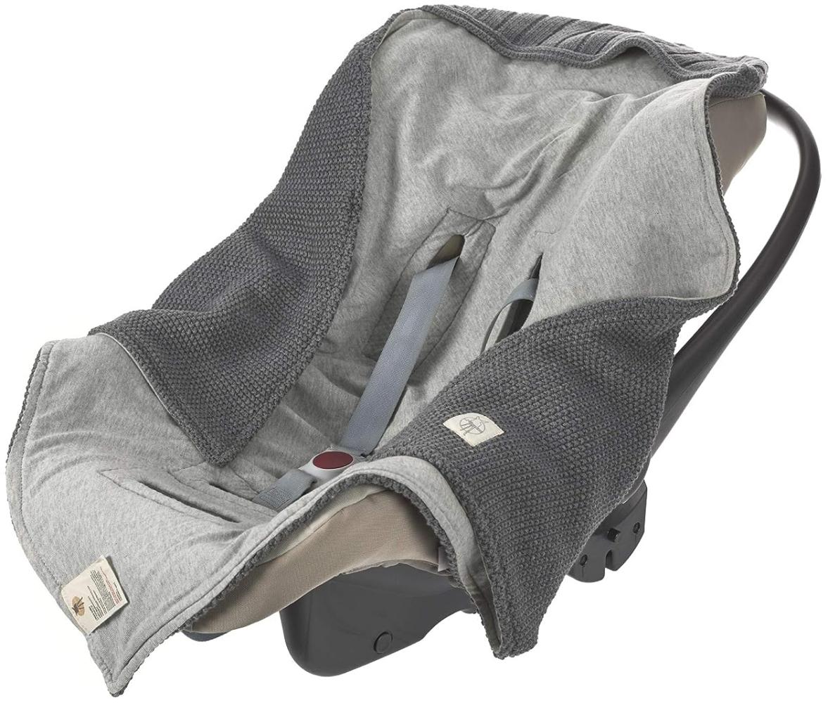 Laessig Knit Blanket Autositzdecke Anthrazit Grau Bild 1