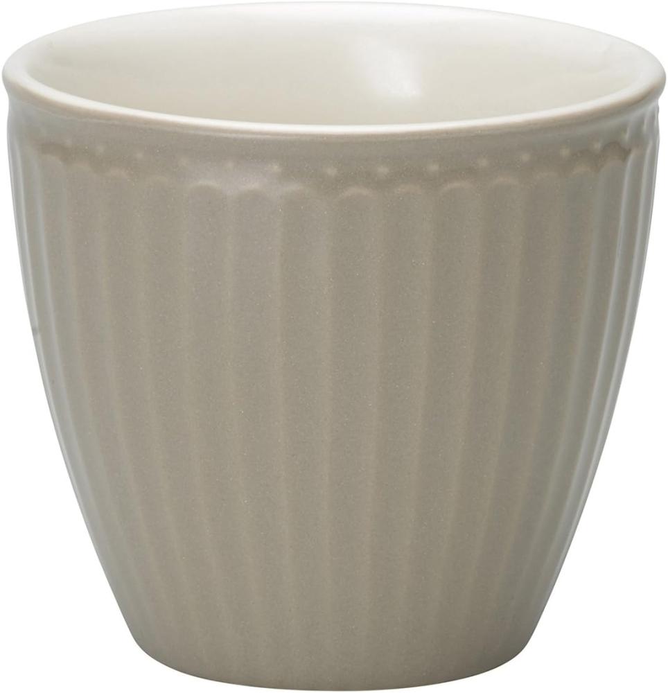 Greengate Latte Cup Alice Warm Grey Tasse Steingut Grau Bild 1