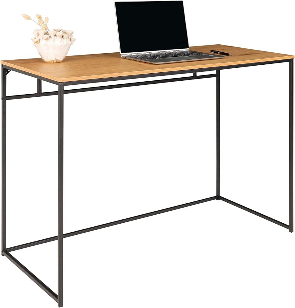 Moderner Schreibtisch / Konsole LEVEN schwarz / natur ca. L100cm Bild 1