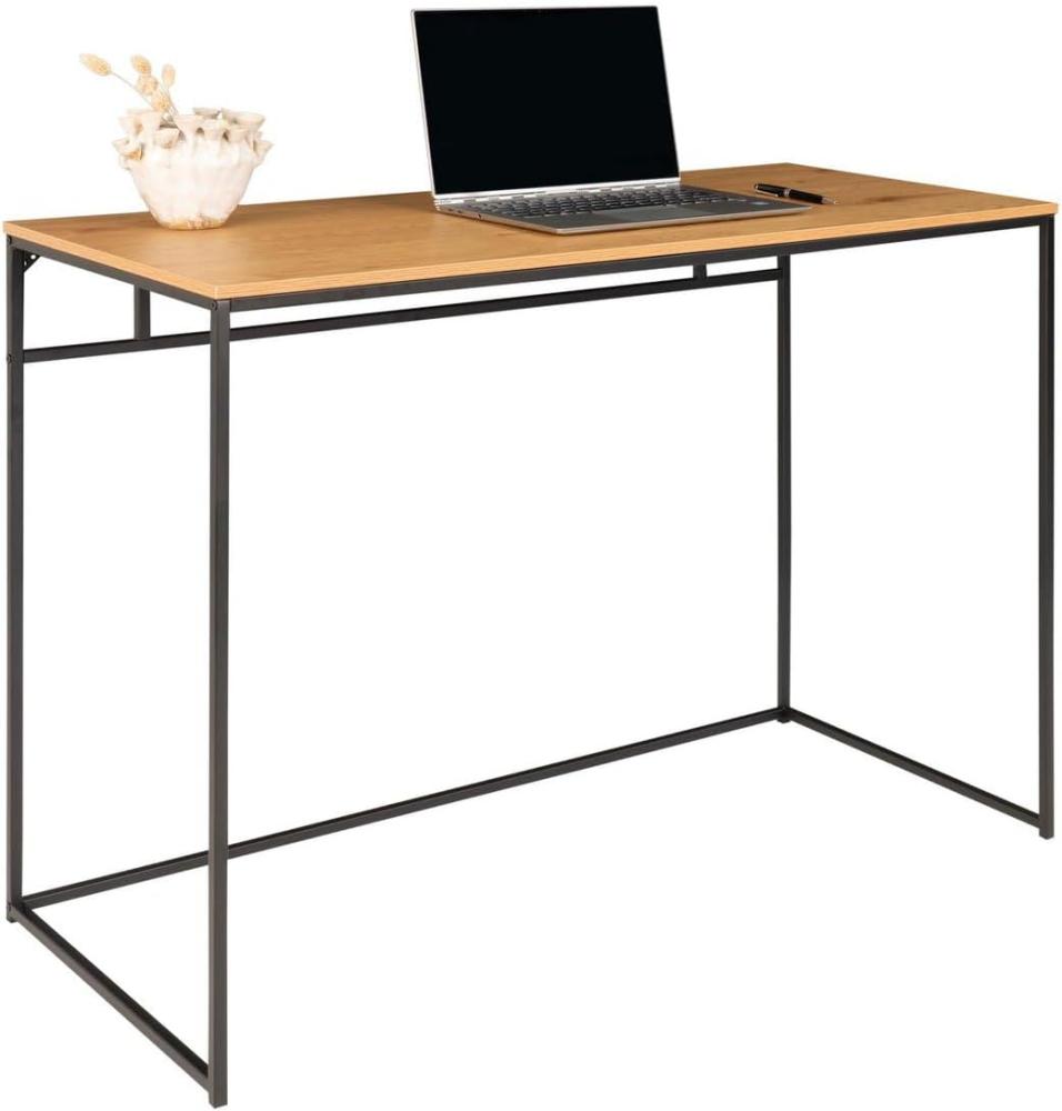 Moderner Schreibtisch / Konsole LEVEN schwarz / natur ca. L100cm Bild 1