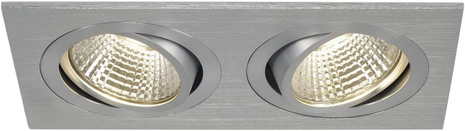 SLV No. 113926 NEW TRIA 155 SQUARE Set Downlight alu gebürstet 2-flammig 38° 3000K Bild 1