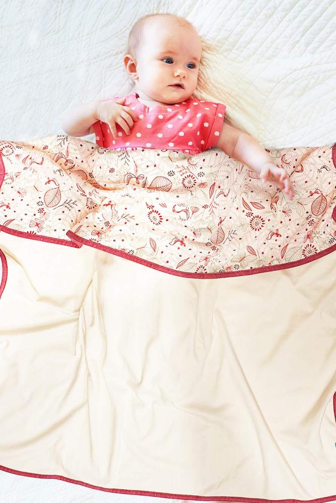 Wallaboo Babydecke aus 100% Baumwolle, Flauschig Weich, Kinderbettdecke, Ideal als Erstlingsdecke, Puckdecke oder Kuscheldecke, 100 x 90 cm, Mehrfarbig Bild 1