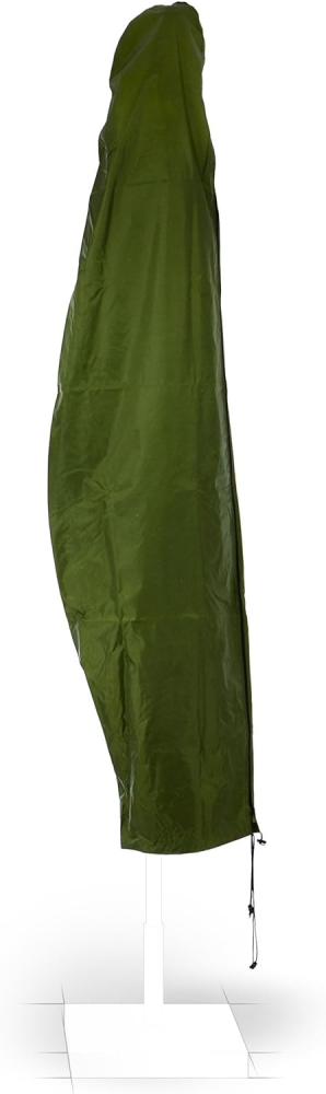Nexos GM34705 Schutzhülle aus robustem witterungsbeständigem Polyestergewebe mit Reißverschluss für Ampel-Sonnenschirme Durchmesser 3 m, grün Bild 1