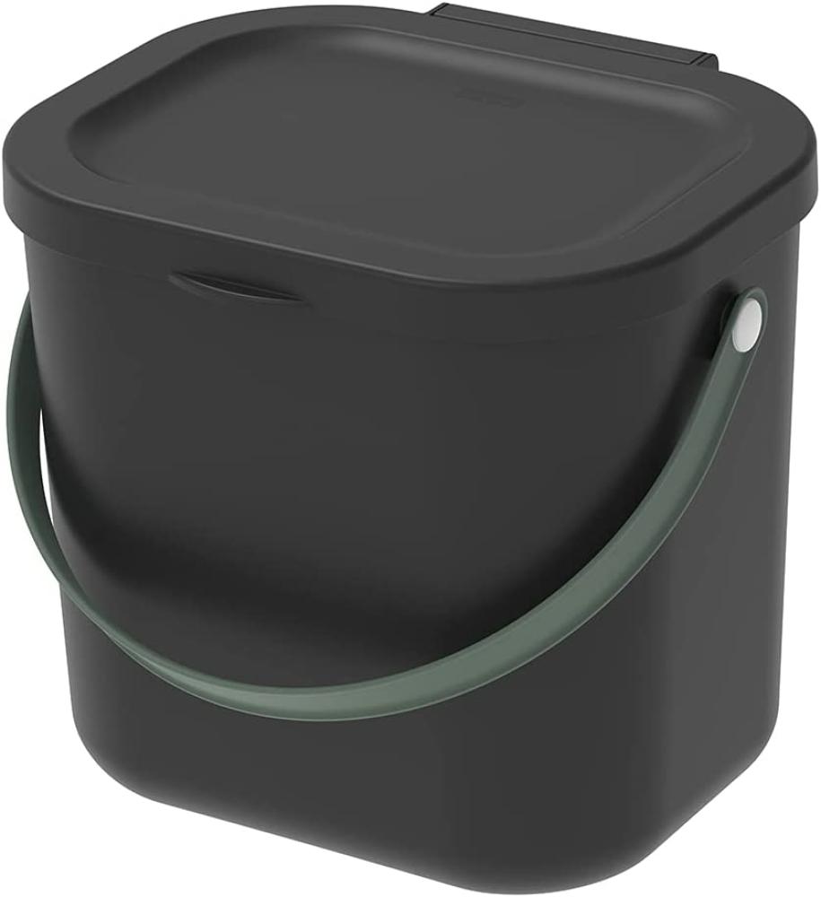 Rotho Mülltrennungssystem Albula 6 L BLACK COLLECTION Recyclingbehälter Bild 1