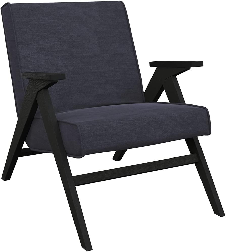 HYPE Chairs Loungesessel Viano Retrostil Dunkelgrau Wenge, 928402 Bild 1