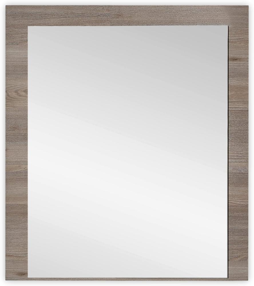 ROCKY Wandspiegel in Silber-Eiche Optik - hochwertiger, pflegeleichter Spiegel für Flur & Garderobe - 75 x 85 x 2 cm (B/H/T) Bild 1