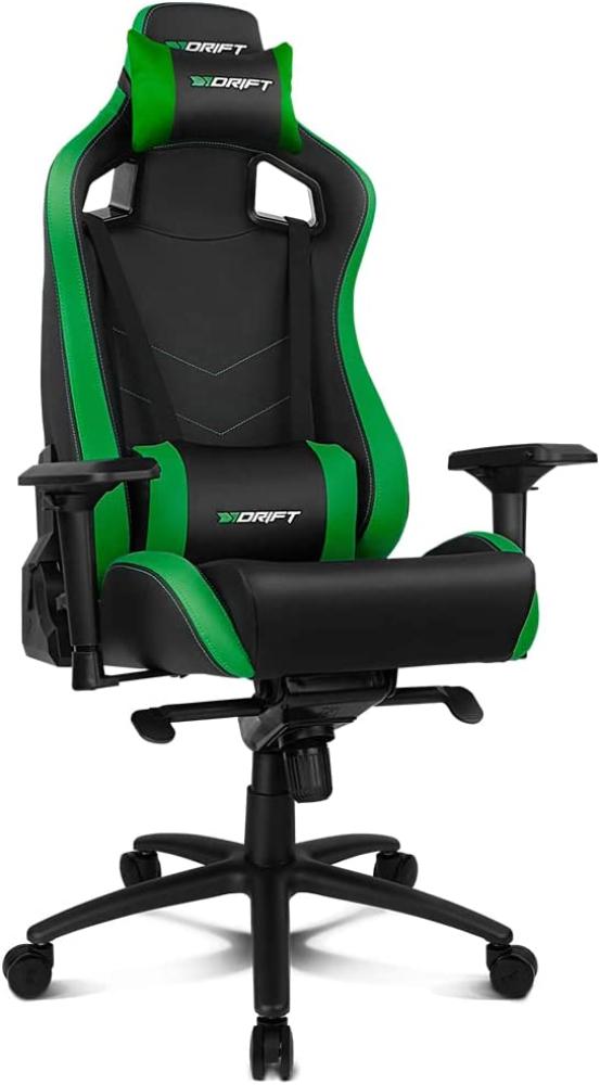 Bürostuhl DRIFT Gaming Bürosessel Computerstuhl Gaming-Sessel Armlehnen Schwarz/Grün Bild 1