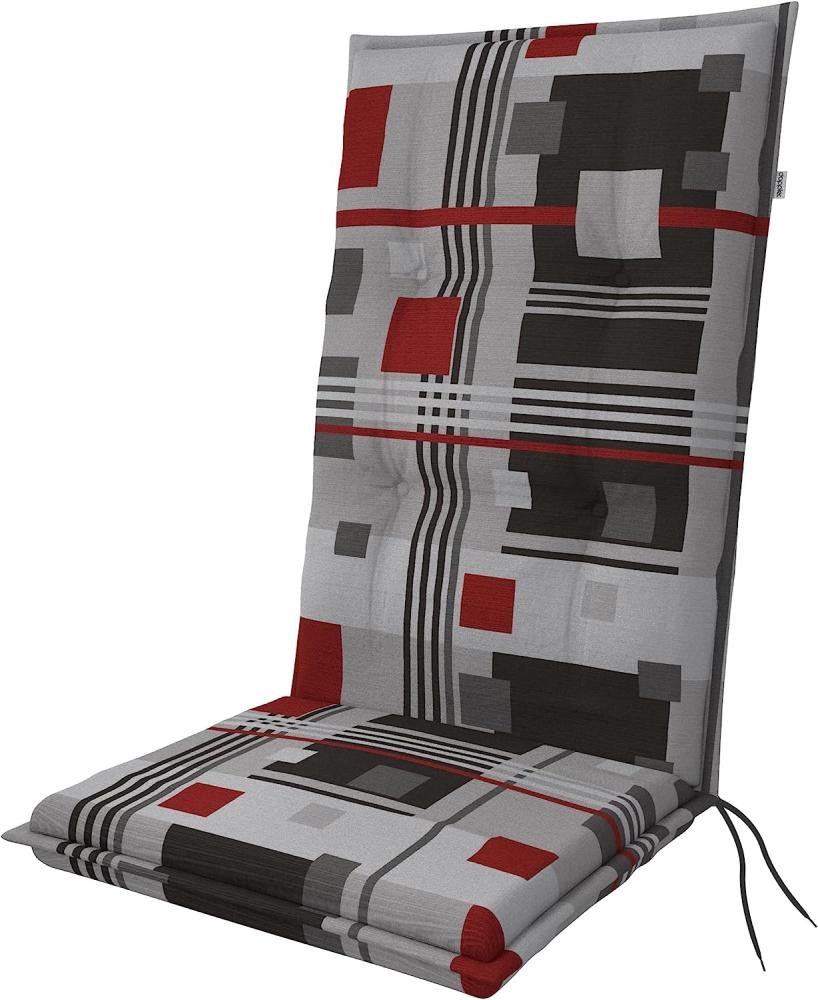Doppler Sitzauflage "Living" High, quadrat rot, für Hochlehner (119 x 48 x 6 cm) Bild 1