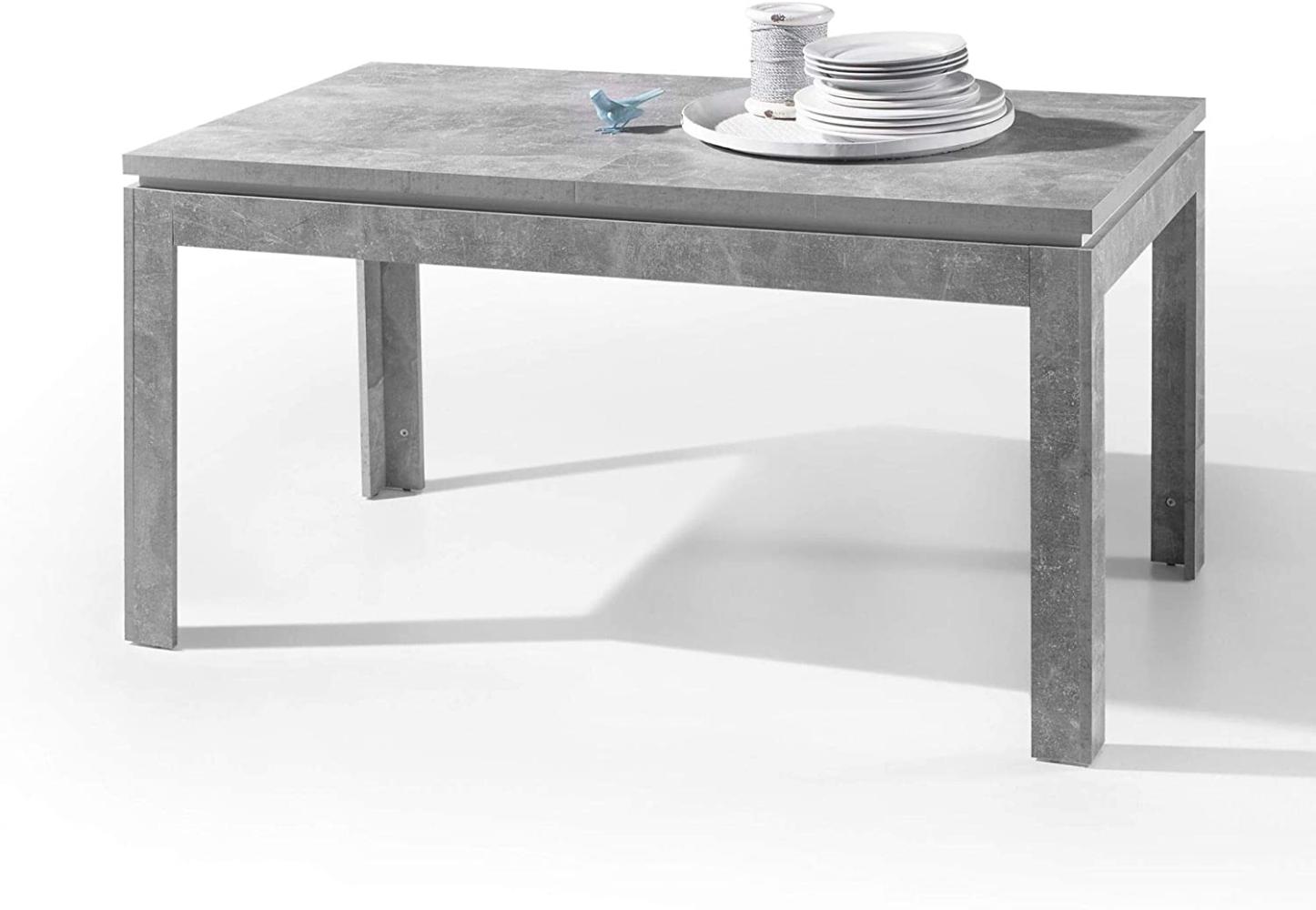 Esstisch STONE Esszimmertisch Küchentisch Tisch ausziehbar grau beton 140-180cm Bild 1