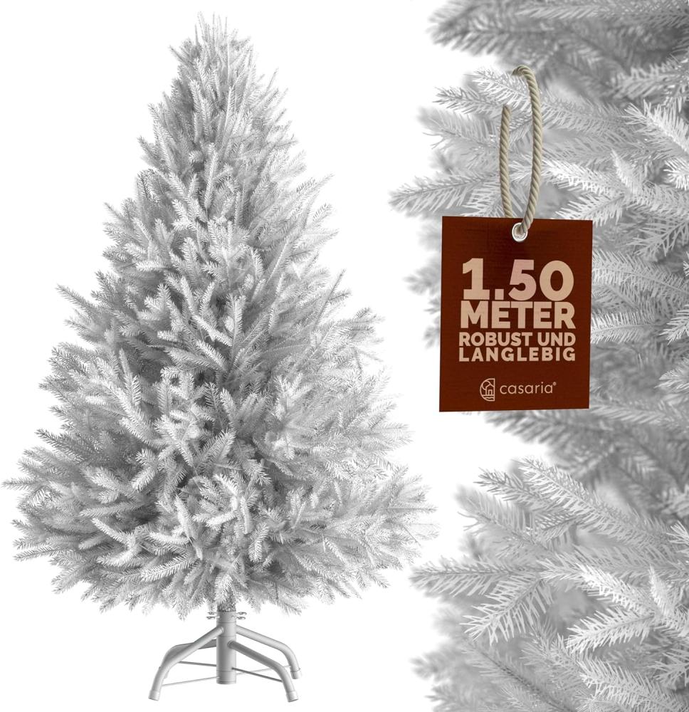 Weihnachtsbaum Künstlich 150cm weiß Casaria Bild 1