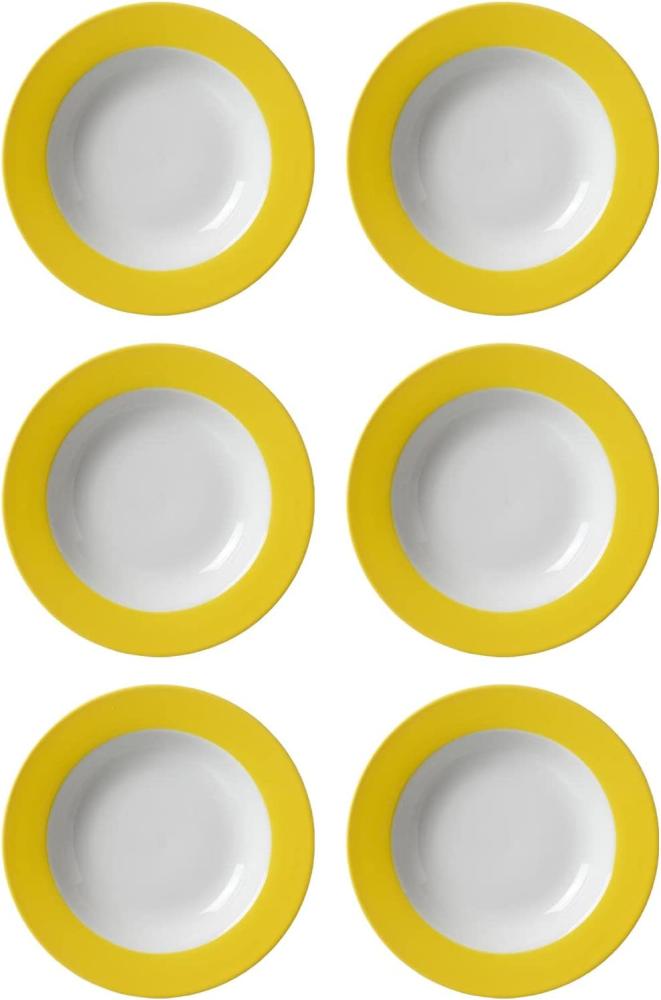 Ritzenhoff & Breker DOPPIO Suppenteller 22 cm gelb 6er Set Bild 1