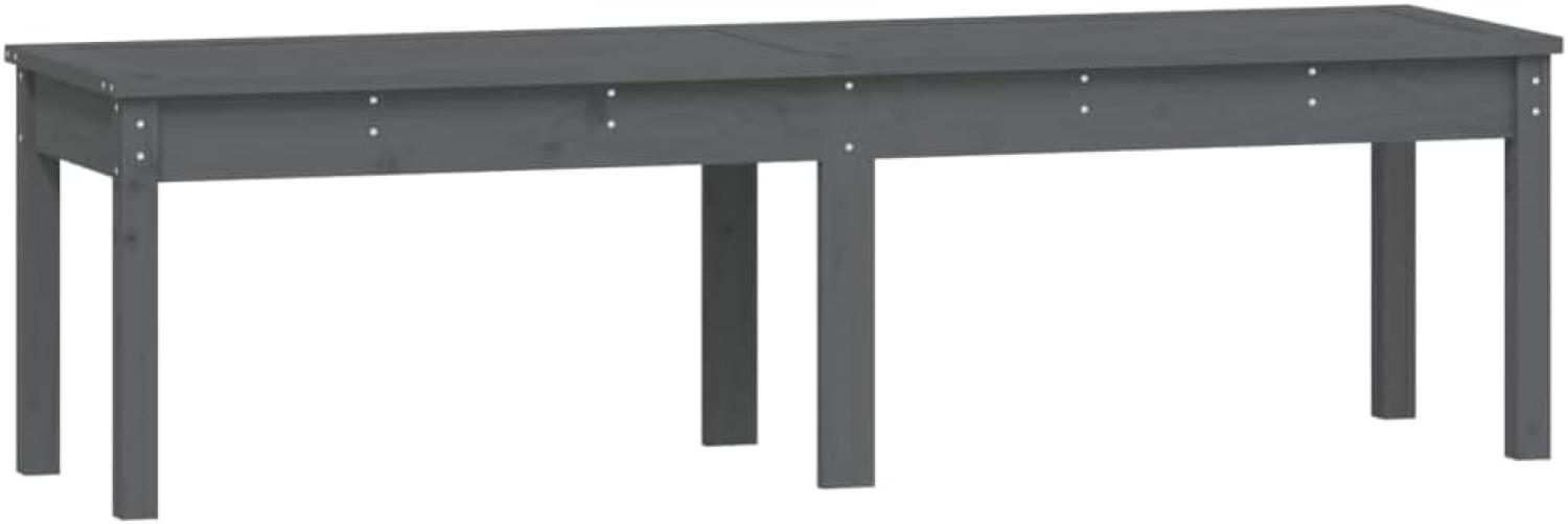 vidaXL Gartenbank 2-Sitzer Grau 159,5x44x45 cm Massivholz Kiefer Bild 1