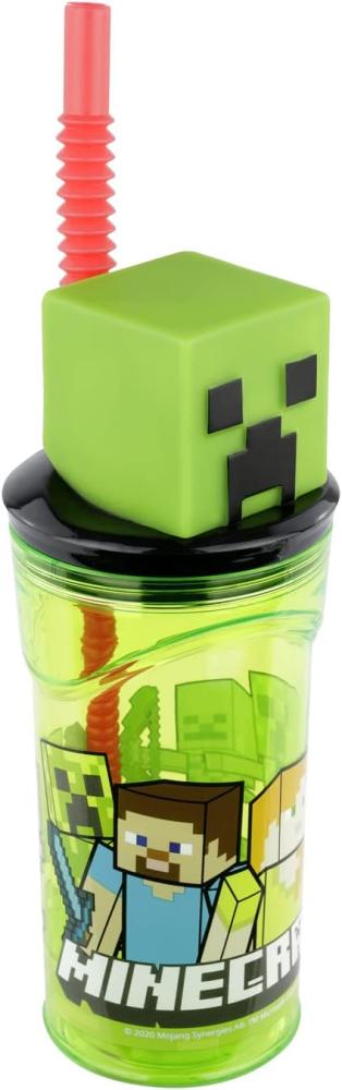 Minecraft - Trinkbecher mit Trinkhalm - grün Bild 1