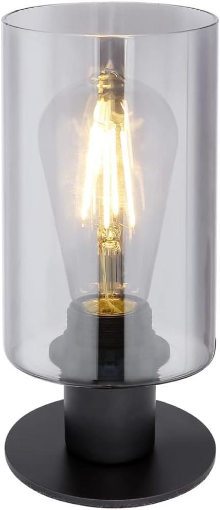 GLOBO Tischlampe Rauchglas Tischleuchte Nachttischlampe Nachttischleuchte 15465T Bild 1