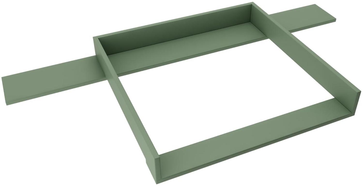 REGALIK Wickelaufsatz für Hemnes Kommode mit 8 Schubladen IKEA 78cm x 80cm - Abnehmbar Wickeltischaufsatz für Kommode in Grün - Abgeschlossen mit ABS Material 1mm Bild 1