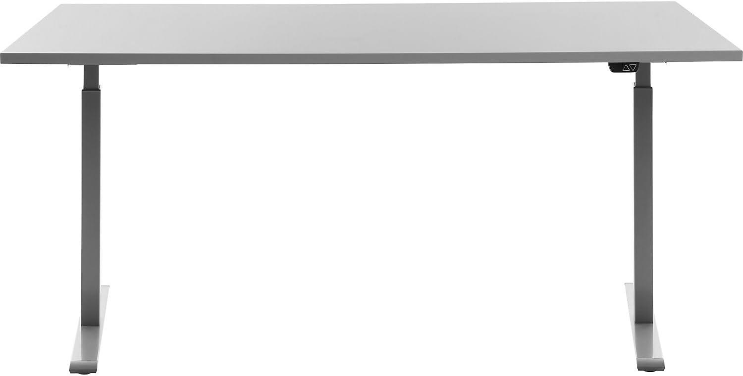 TOPSTAR | Schreibtisch | elektrisch höhenverstellbar | BxT 1600 x 800 mm | Platte lichtgrau | Gestell grau Bild 1