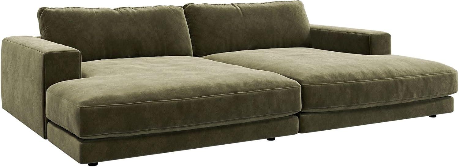 Big-Sofa Cubico 290x170 cm Samt Olive Bild 1
