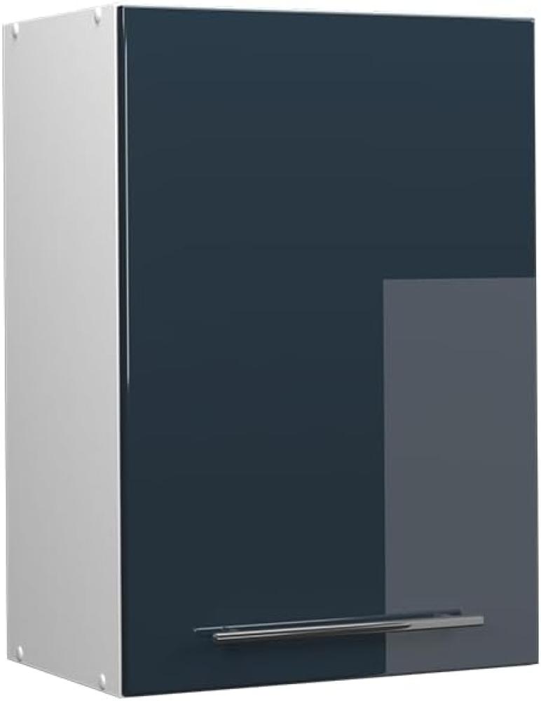 Vicco Hängeschrank Fame-Line, Dunkelblau Hochglanz/Weiß, 50 cm Bild 1