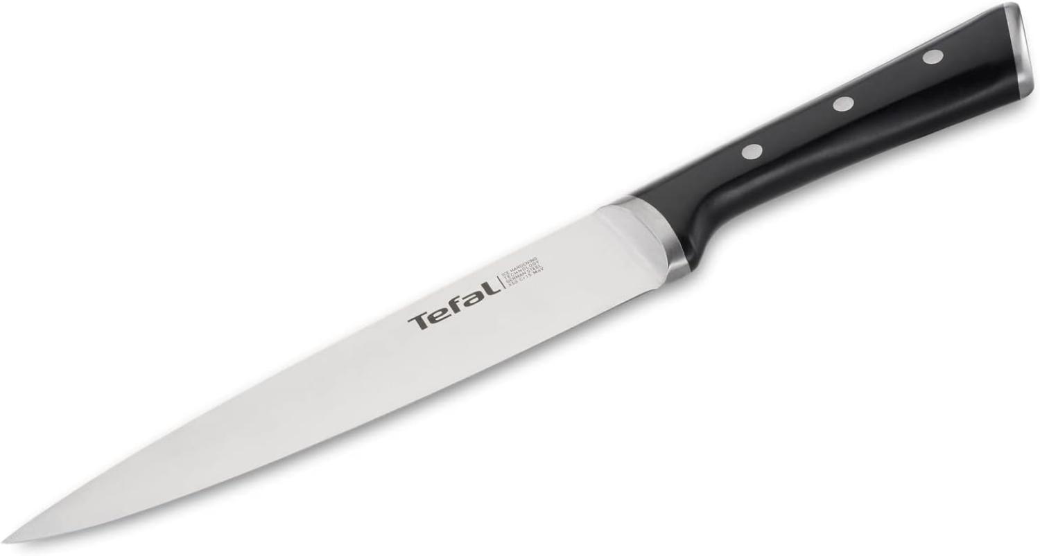 Tefal Ice Force K23207 Fleisch und Schinkenmesser | Handschutz | Edelstahl | Schwarz | 20cm Bild 1