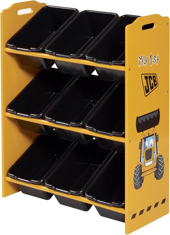 JCB Regal mit 9 Aufbewahrungboxen Spielzeugregal Bild 1
