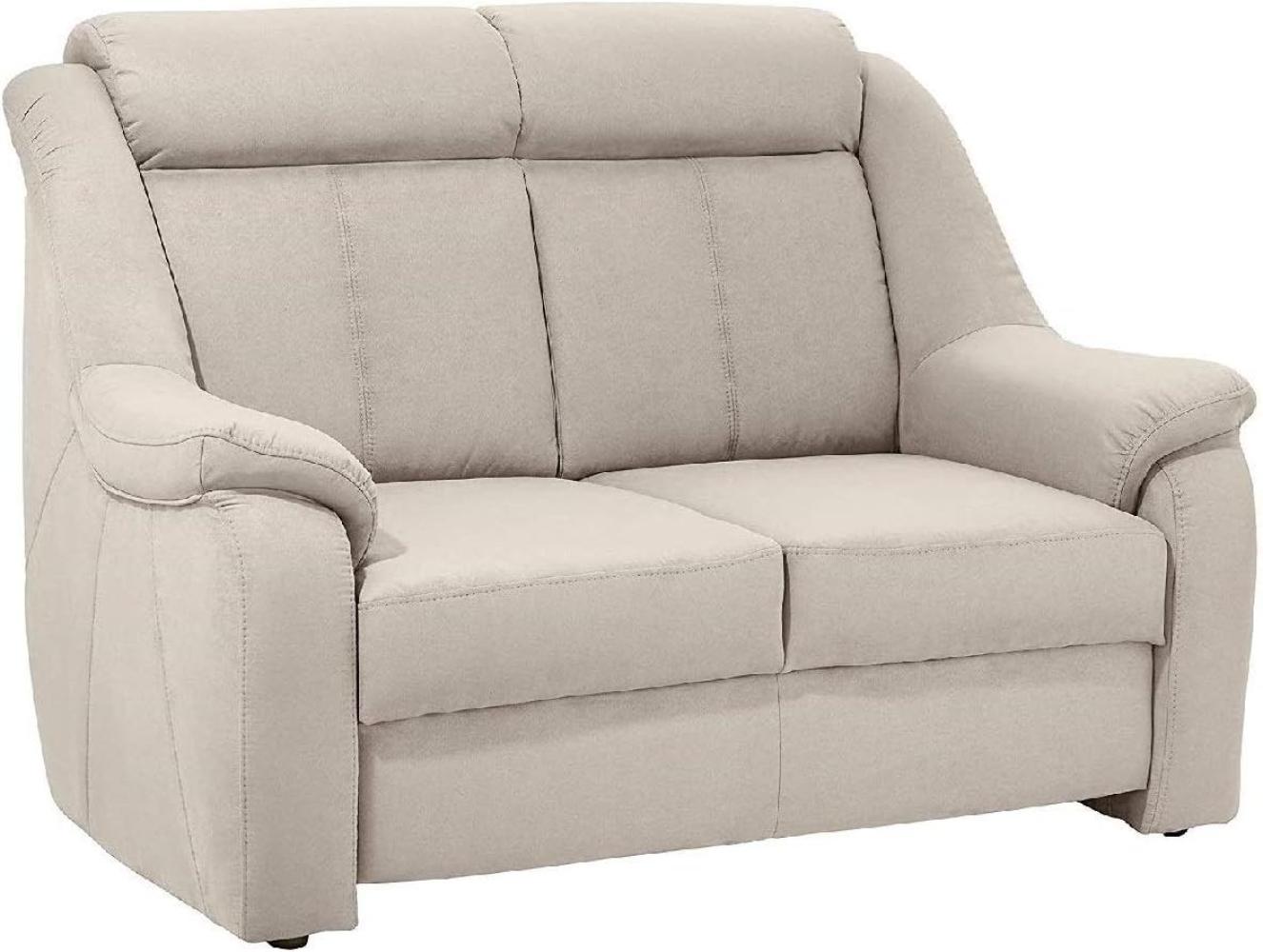 Cavadore 2-Sitzer Beata / 2er Couch im modernen Design / 138 x 98 x 92 / Mikrofaser Hellbeige Bild 1