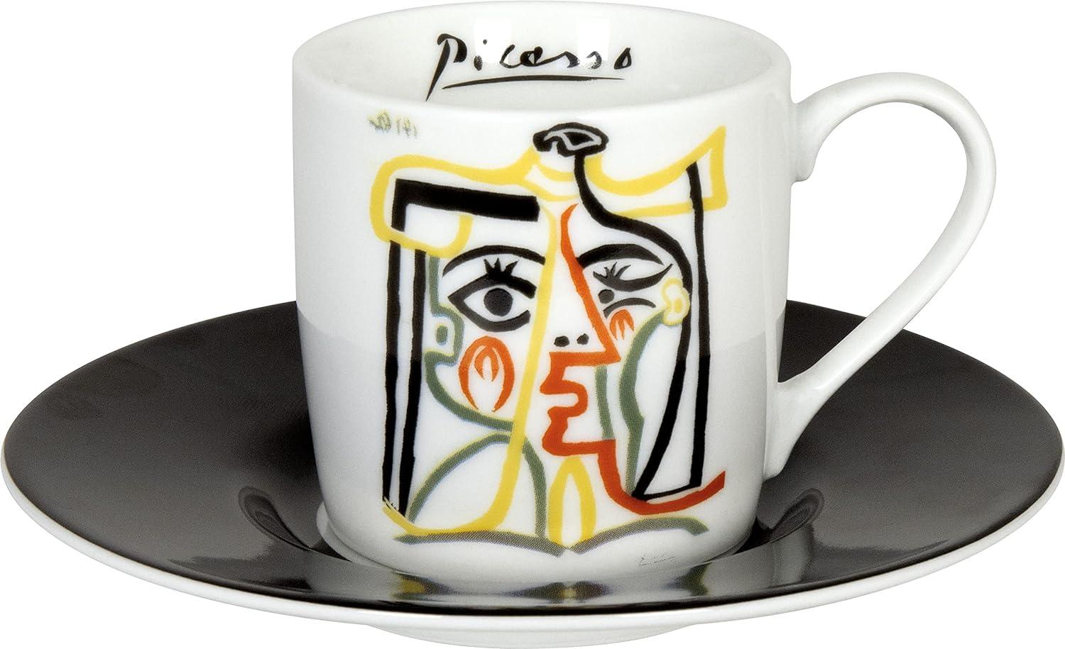 Könitz Espressotasse mit Untertasse Picasso - Jaqueline with hat, Kaffeetasse, Espressobecher, Porzellan, 85 ml, 11 5 053 2578 Bild 1