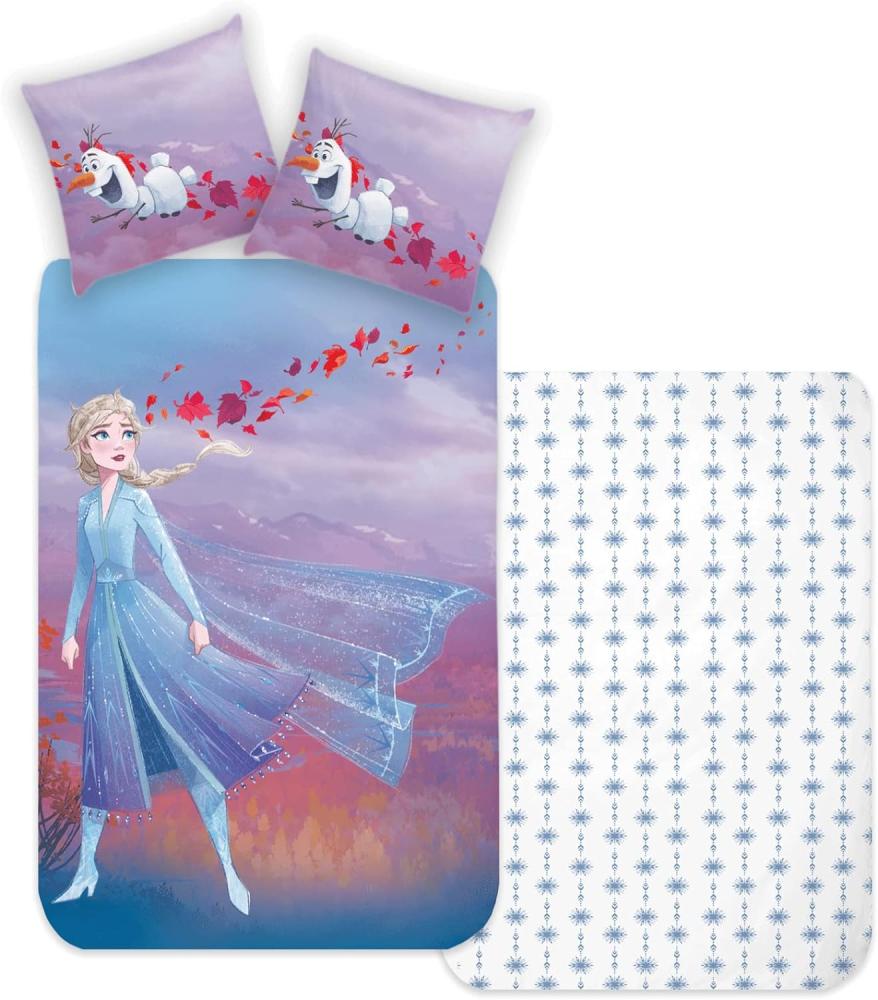 Disney Bettwäsche Frozen Elsa | 135x200 cm + 80x80 cm Bild 1