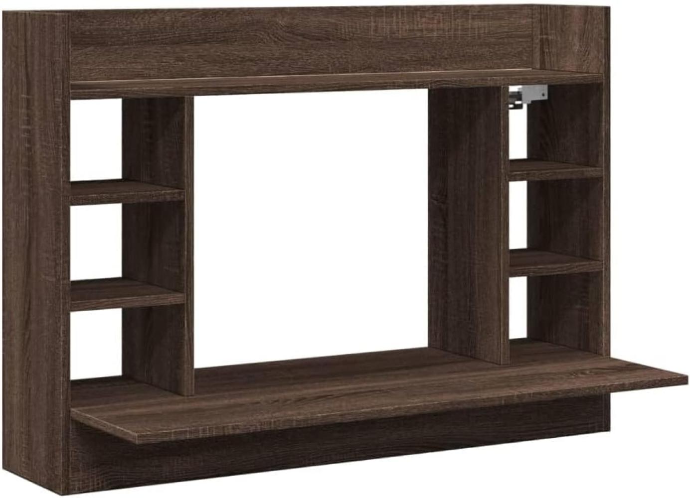 Wand-Schreibtisch Braun Eichen-Optik 105x48x75 cm Holzwerkstoff 847974 Bild 1