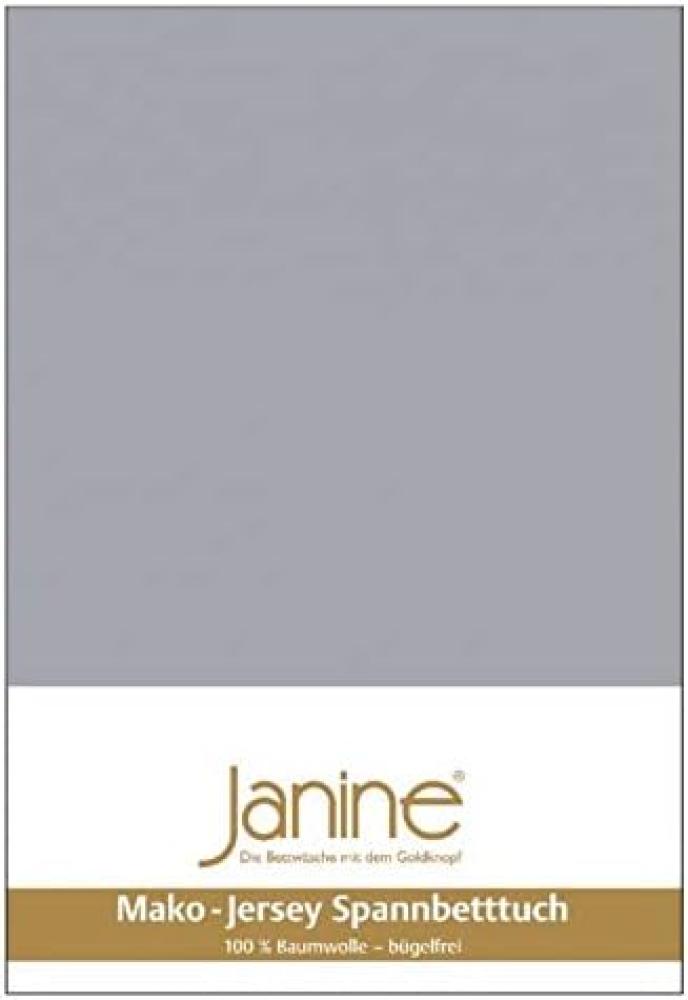 Janine Mako Jersey Spannbetttuch Bettlaken 90 x 190 cm - 100 x 200 cm OVP 5007 28 platin Bild 1
