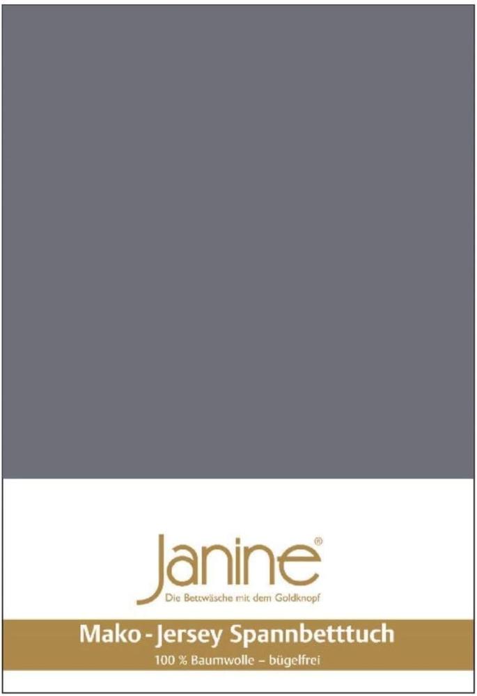Janine Mako Jersey Spannbetttuch Bettlaken 90 x 190 cm - 100 x 200 cm OVP 5007 48 opalgrau Bild 1