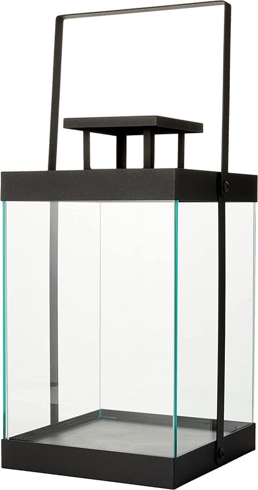 Blomus Laterne FINCA, Indoor-Laterne, mittel, Windlicht, Glas, Stahl pulverbeschichtet, Schwarz, 36. 5 cm, 63687 Bild 1