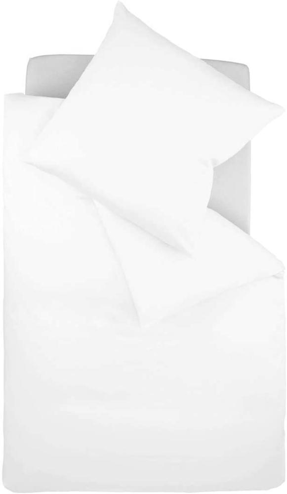 Fleuresse Mako-Satin-Bettwäsche Farbe 1000 colours weiß, Größe 155x200 cm Bild 1