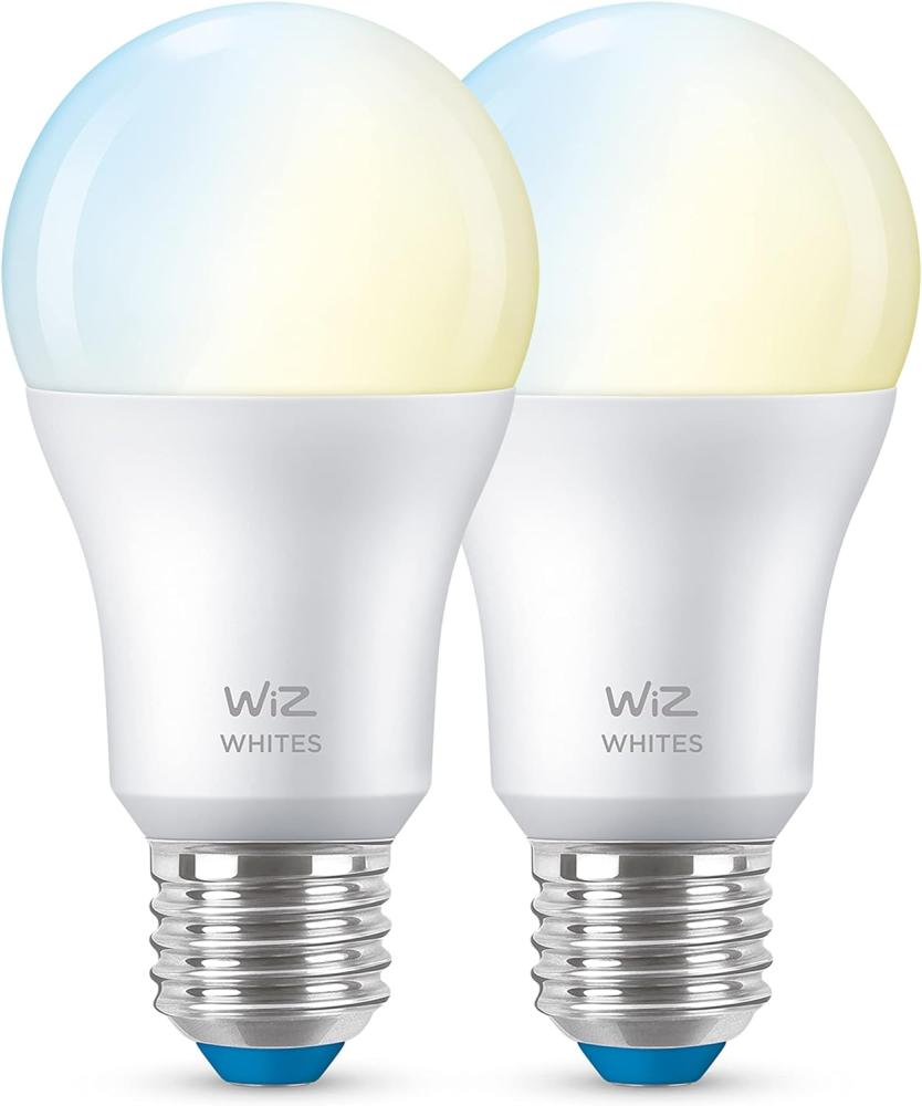 WiZ Tunable White LED Lampe, E27, 60 W, dimmbar, warm- bis kaltweiß, smarte Steuerung per App/Stimme über WLAN, Doppelpack Bild 1