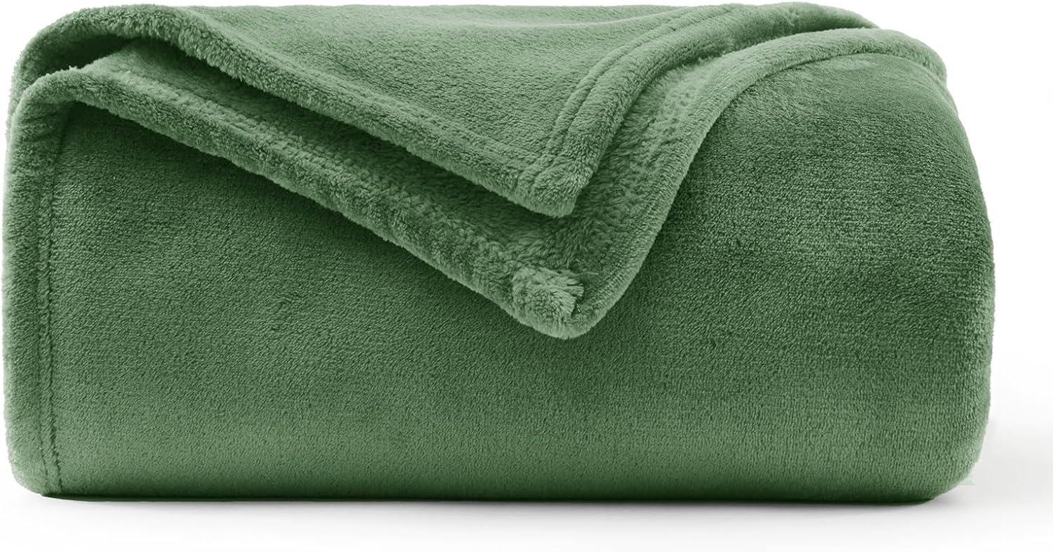 WAVVE Kuscheldecke Flauschig Decke Fleecedecke - Sofadecke 150x200 cm Wohndecke Couchdecke, Grüne Decke Weich Sofaüberwurf XL Bild 1