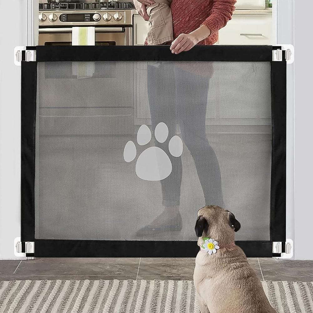 Namsan Hunde Türschutzgitter Abschließbar Hundeschutzgitter Treppenschutzgitter Absperrgitter für Haustier, 80cm x 100cm Bild 1