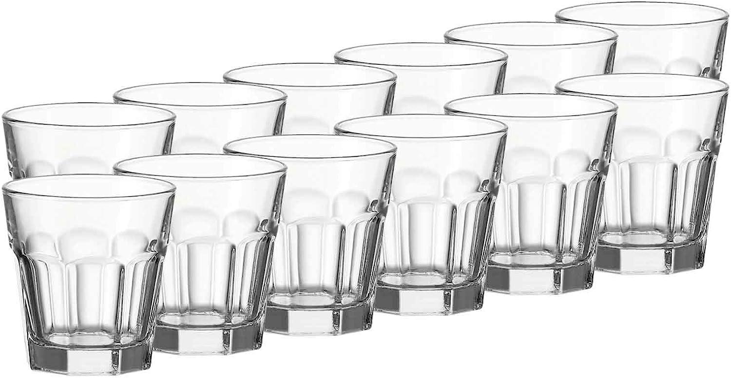 Leonardo Rock Whiskeybecher 12er Set, Whiskey, Whiskyglas, Tumbler, Klarglas, Glas, 180 ml, 97940 Bild 1