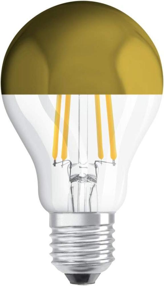 Osram LED-Lampe Standard 7W/827 (50W) filament clear mirror gold E27 Bild 1