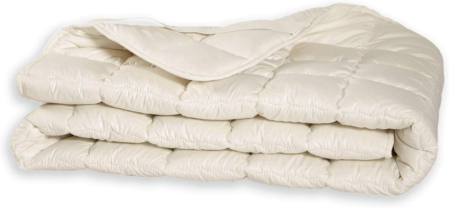 PureNature Unterbett Schafwolle für ein trocken warmes & weiches Bett 90x200 cm Bild 1