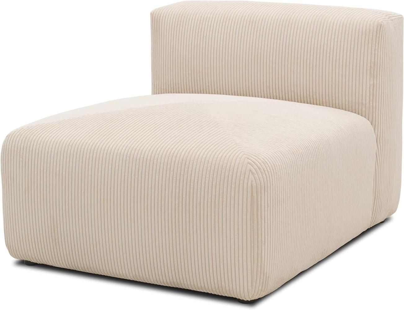 DOMO. collection Sessel Element Malia, Modulsofa, Cord Sofa Modul, Couch, 85 x 108 cm in weichem Cord beige Bild 1