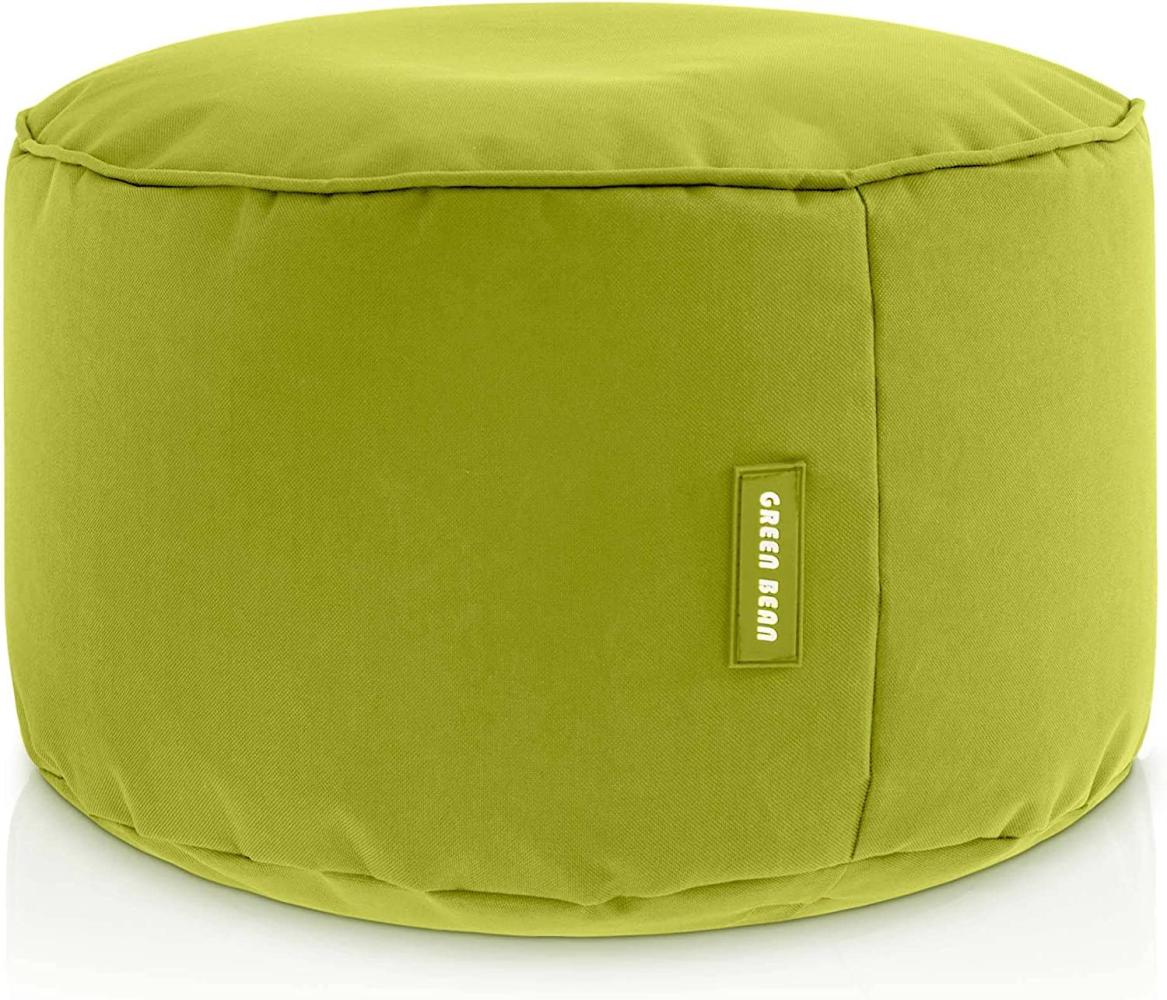 Green Bean© Sitzsack-Hocker "Stay" 25x45cm mit EPS-Perlen Füllung - Fußhocker Sitz-Pouf für Sitzsäcke - Fußablage Sitzkissen Sitzhocker Grün Bild 1