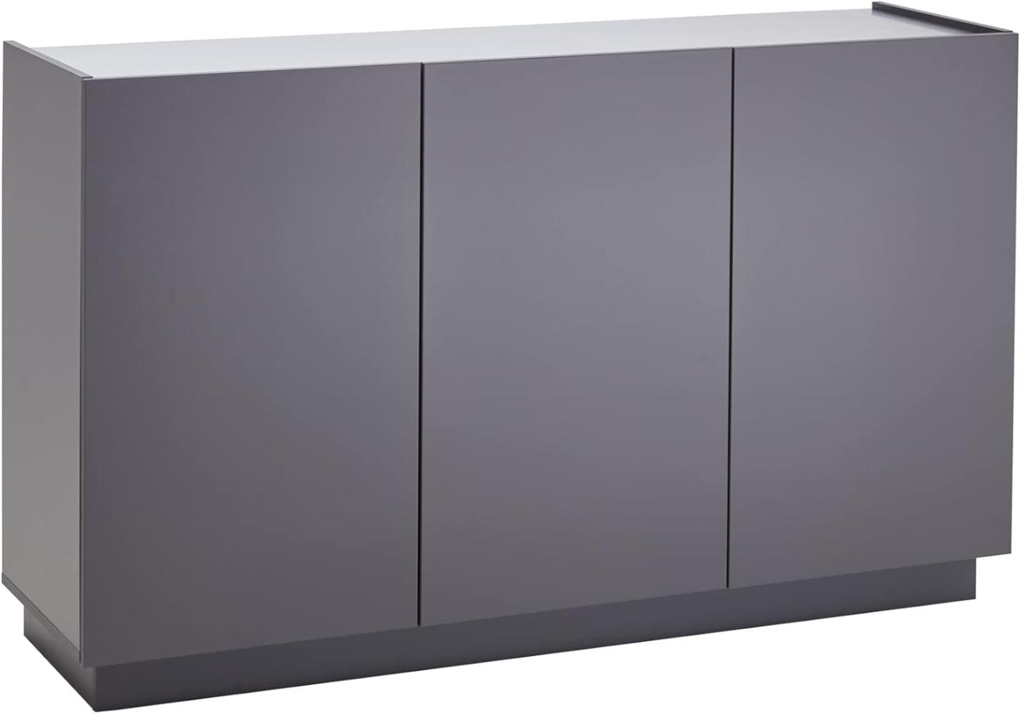 Sideboard 'Luca' in Grau matt Lack, 138 cm Bild 1
