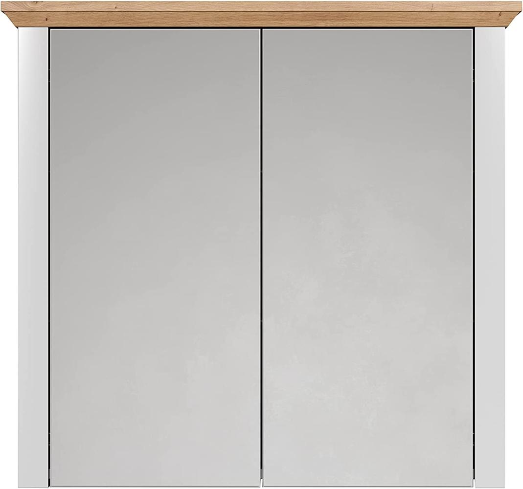 Badezimmer Spiegelschrank Landside in grau und Eiche 78 cm Bild 1