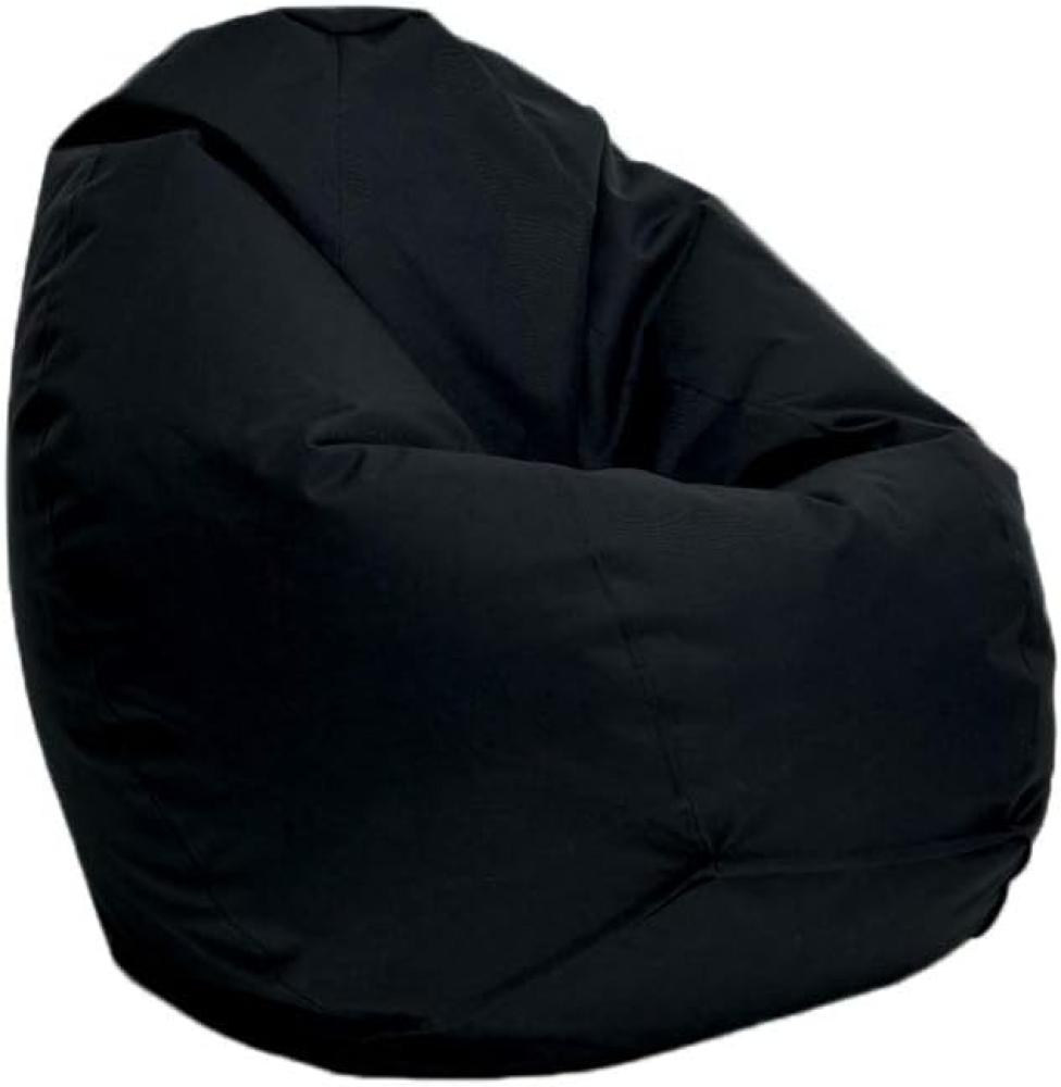 Bruni Sitzsack Classico L in Schwarz – XL Sitzsack mit Innensack zum Lesen, Abnehmbarer Bezug, lebensmittelechte EPS-Perlen als Bean-Bag-Füllung, aus Deutschland Bild 1