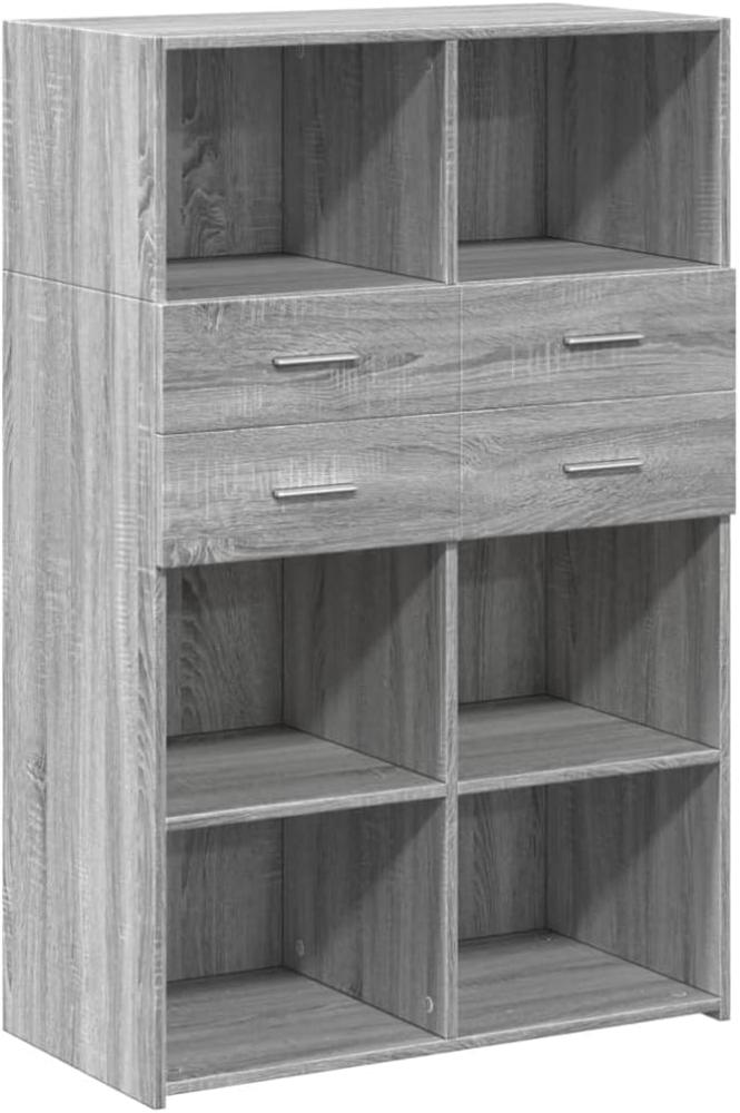 Highboard Grau Sonoma 80x42,5x124 cm Holzwerkstoff 3281390 Bild 1