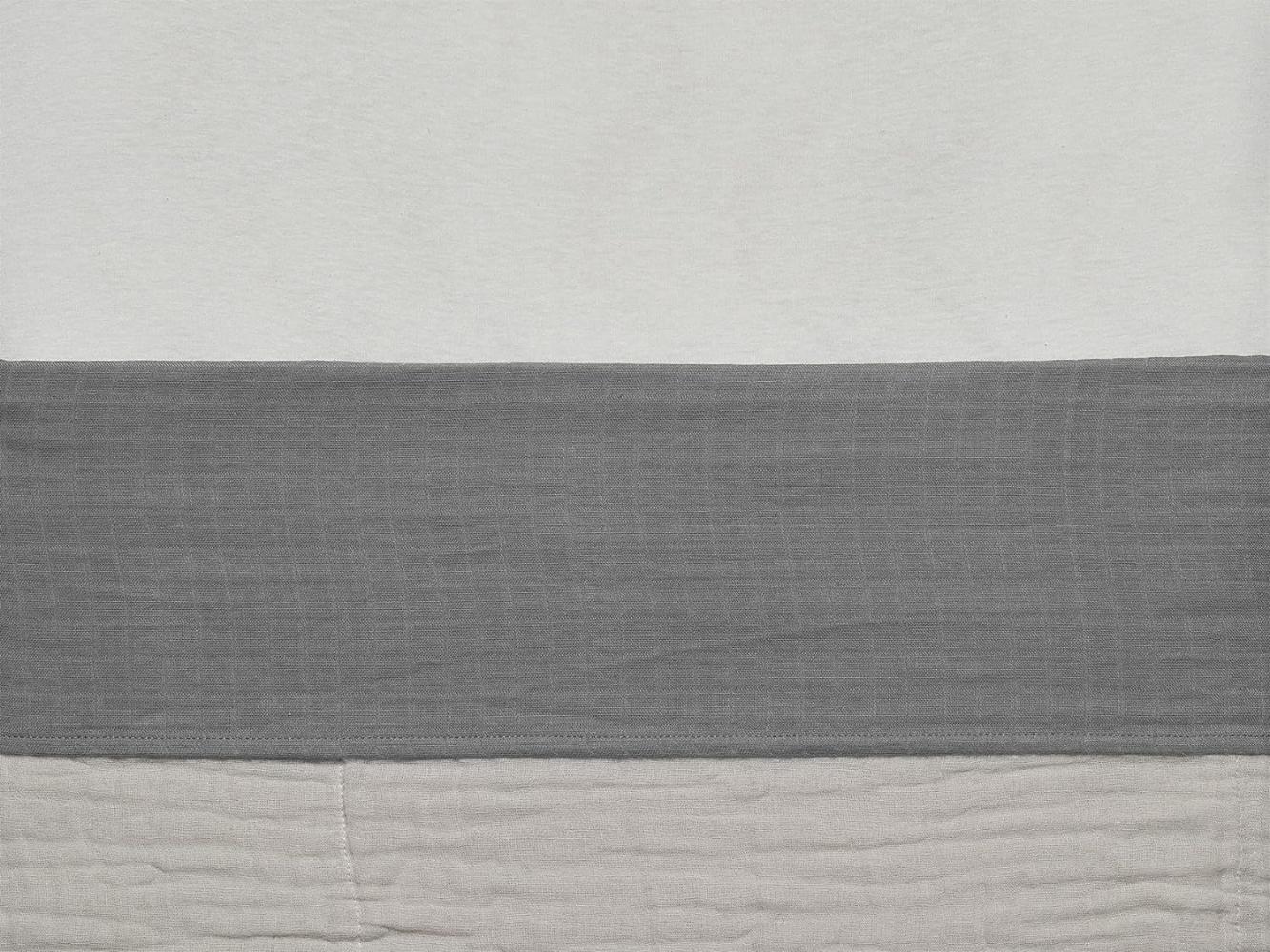 Jollein Wrinkled Baumwolle Babylaken Storm Grey 120 x 150 cm Bild 1
